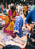 Blush pink dhoti-style fusion saree